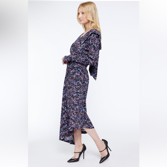 NWOT Joie Harris Midi Dress blue purple floral - Picture 2 of 9